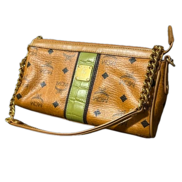 MCM Handbags - MCM Cognac Visetos Shoulder Bag